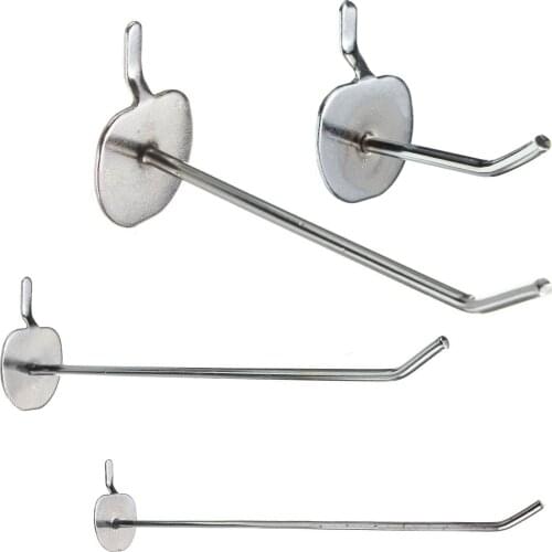 New 25 x Single Pegboard Slatwall Hooks Display Shop Prong Hanger