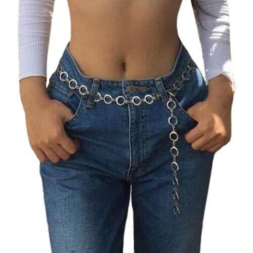 Punk Gold Silver Waist Chain Belt Metal Belts For Women Ketting Ceinture Femme Dress Cintura Donna