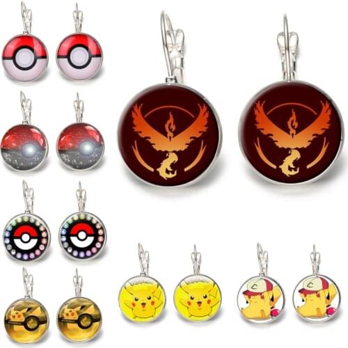 Pikachu Pokemon Go Moltres Time Stone French Ear Ring Earrings Ear Stud Ear Pendant Ear Stud Retro Elegant Lady Birthday Gifts