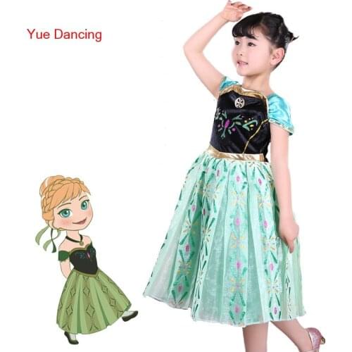 Anna dress Elsa dress Halloween costume for girls Girls carnaval costume Snow and ice colors snow quenn cosplay costume