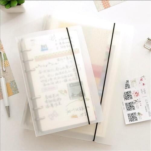 6 Holes Translucent PP n24 n72 Coil Folder Matte n04 Camp for A7 w48 Student Supply Cute A5 A6 Notebook