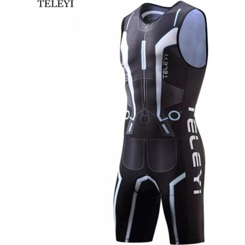 TELEYI team Men Professional Cycling Clothing Jersey Sport Ropa Ciclismo MTB Bike Team Riding Black Triathlon Bicycle Sportswear