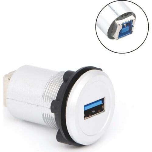 ELEWIND USB Panel Jack USB3.0 connector Female A to Female B (22mm Economy cheaper plastic type)