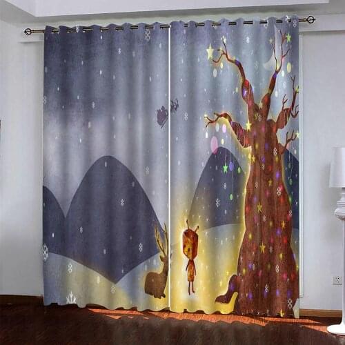 Luxury Blackout 3D Window Curtains grey curtains Thick shading soundproof windproof curtain