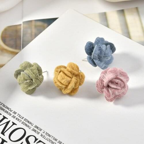 Handmade 3D Wool Felt Rose Flowers 20pcs 22mm Ornament Accessories Floral Patch Sticker Garment Hair Jewelry Clip Headband DIY
