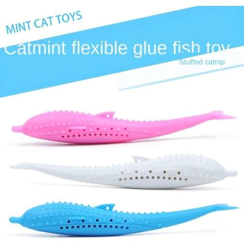 Catnip silicone fish Fish Cat Toy Catnip Pet Toy Clean Teeth Toothbrush Chew Cats Toys