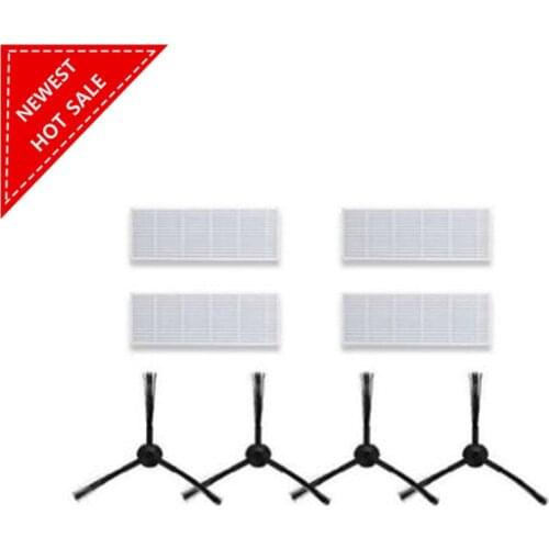 8PCS/LOT Replacement Kits for ILIFE A6 A4 A4s Robot Vacuum-HEPA Filter Side Brush
