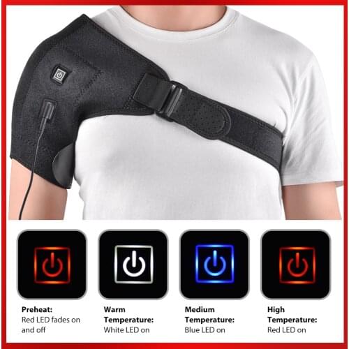 Heat Therapy Shoulder Strap Adjustable Heating Shoulder Brace Relief Tendonitis Stiff Joint Pain Injury Health Care Tool Pad