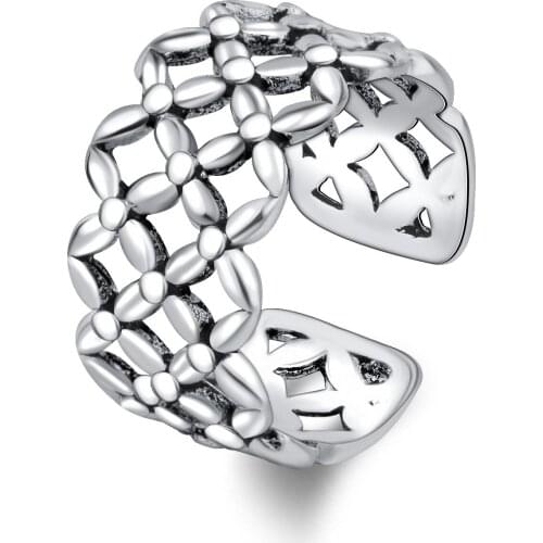 Vintage Hollow Rings For Women Men Lover Girls Simple Finger Rings Fashion Female Wedding Jewelry Gifts