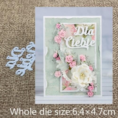 New Design Craft Metal Cutting Dies cut die Polish letter for you Scrapbooking Album Paper DIY Card Craft Embossing Die Cuts