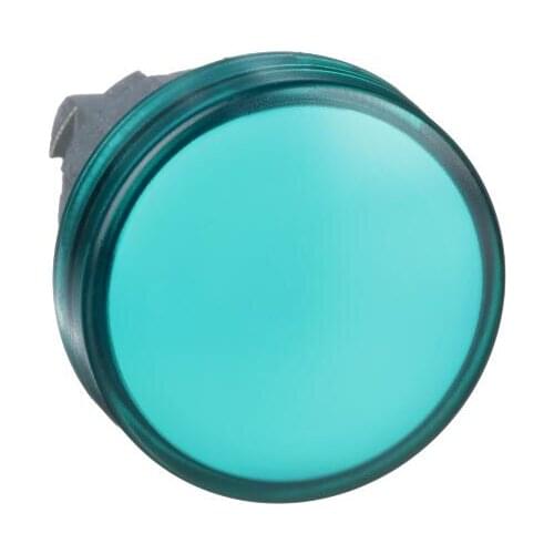 ZB4BV033 Green pilot light head Ø22 with plain lens for integral LED