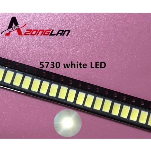 1000 pcs SMD 5730 Diode White SMD 5730 0.5W LED 5630 6000k 6500k Super Bright Chip SMD5630 5730SMD 150mA PCB SMT Emitting Diode
