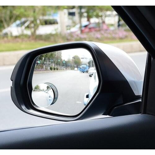 2pcs Car Mirror 360 Degree Wide Angle Framless Blind Spot Mirror Round Square HD Convex Auxiliary Parking Rearview Mirror