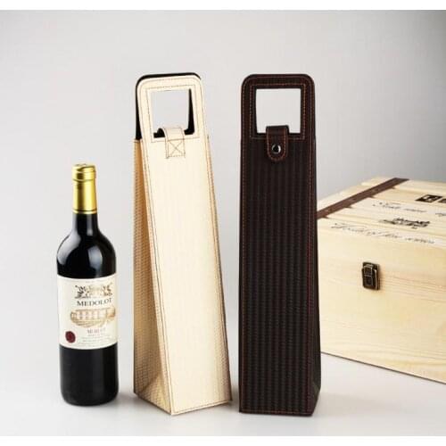 20pcs/lot Fast shipping Christmas Wine bags wine packaging gift boxes Red wine only leather box festival gift Pouch SN3511