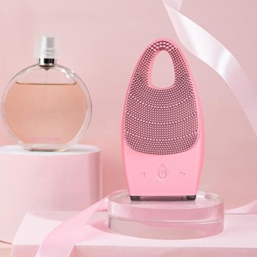 2021 Newest Electric Facial Cleanser Silicone USB Chargeable Facial Cleanser Washing Facial Pore Cleansing Brush Skin Care Tools
