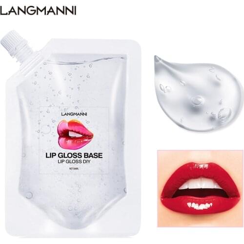 50ML Lips Gloss Lipstick For Lips Moisturizer Cosmetic Clear Lip Gloss Base Oil Non-Stick DIY Lipstick Raw Material Gel TSLM1