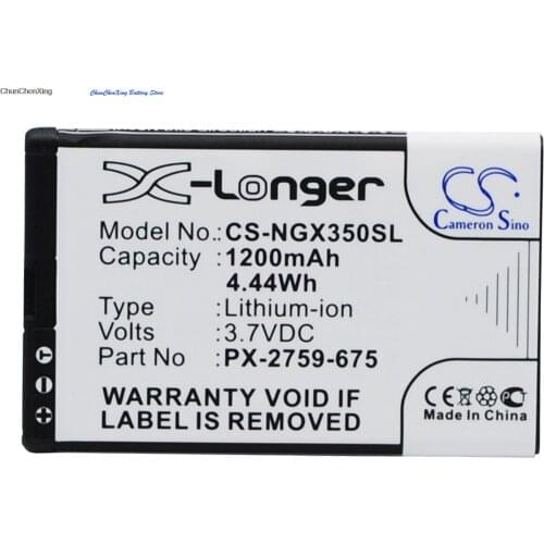 Cameron Sino 1200mAh Battery PX-2759-675 for NavGear Motorradnavi SLX-350, TourMate SLX-350