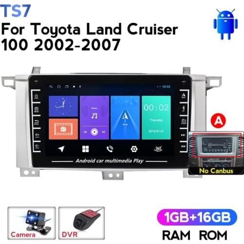 HD1280*720 For Toyota Land Cruiser LC 100 2002 - 2007 Car Radio Multimedia Video Player Navigation stereo GPS Android No 2din