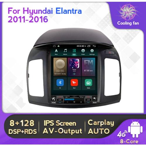 Android 11 Voice Control 4G DSP Car Radio Multimidia Video Player For Hyundai Elantra HD 2008-2016 Carplay No 2Din DVD Tesla