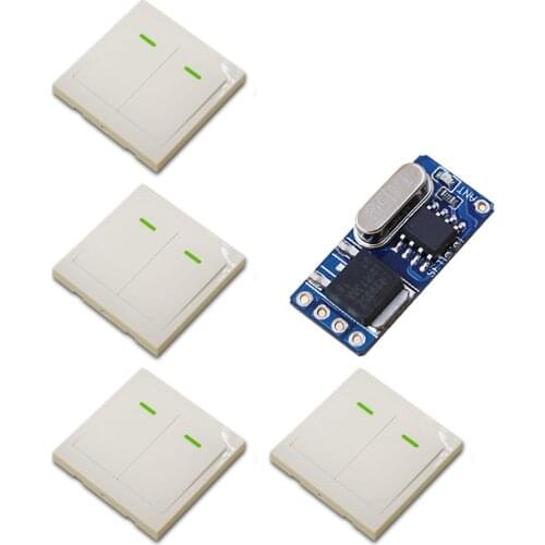RF Wireless Remote Switch Remote Control Switch DC3.5v 3.7v 5v 6v 7.4v 8.4v 9v 12v Micro Relay Receiver & 4 Transmitter