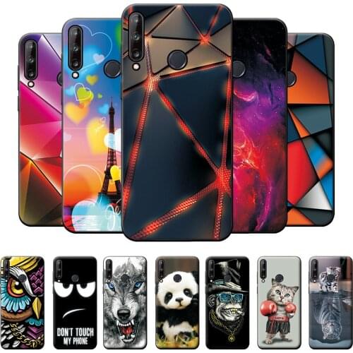 For Huawei P Smart Z Case Bumper For Huawei P Smart Z Case 6.59 inch Silicone Marble Black Soft TPU Phone Cover Protective Cover