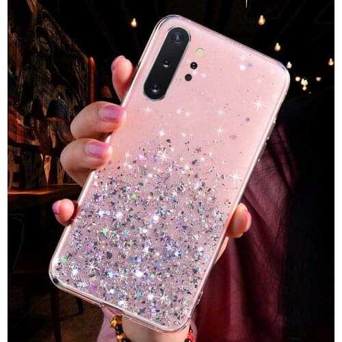 Glitter Bling Case For Xiaomi Redmi 9C Case 9A Go Epoxy Soft Cover On Xiaomi Mi Note 10 Lite 9S 9 Mi10 Poco F2 Pro X2 Bumper