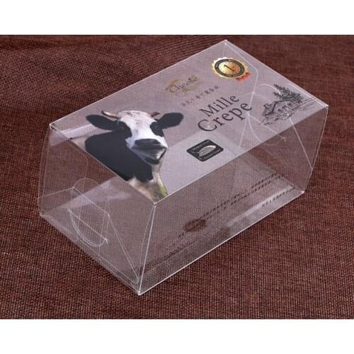 UV Colorful Printing Clear plastic flat packing box Factory Custom PP/PET/PVC Clear Plastic Box for Food ---DH40110