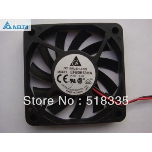 For delta EFB0612MA 6CM 60MM 6*6*1CM 60*60*10MM 6010 DC12V 0.12A brand new two -lane two- roll fan