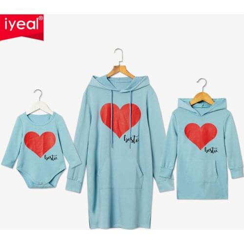 IYEAL Family Look Matching Clothes Mom And Me Sweater Rompers Long Sleeve Family Matching Outfits Autumn Tops For Mommy And Me