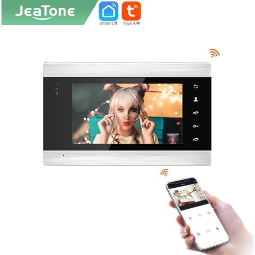 Jeatone Tuya smart 7 inch WIFI indoor Monitor Screen single Motion Detection Support external/internal power chooes 86706