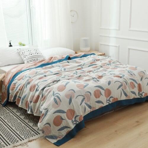 Summer Breathable Pure Cotton Casual Nap Air Condition Soft Gauze Cover Blanket Muslin Bedding Sofa Office Bedspread Blankets