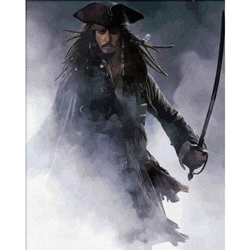 MaHuaf-A1384 Pirates of the Caribbean painting by numbers on canvas DIY digital wall movie picture for living room home decor