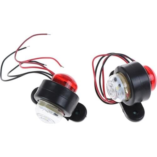 10-30V Car Truck LED Side Marker Light Rubber Plastic Double Side Indicator Lamps White for Trailer Lorry Van