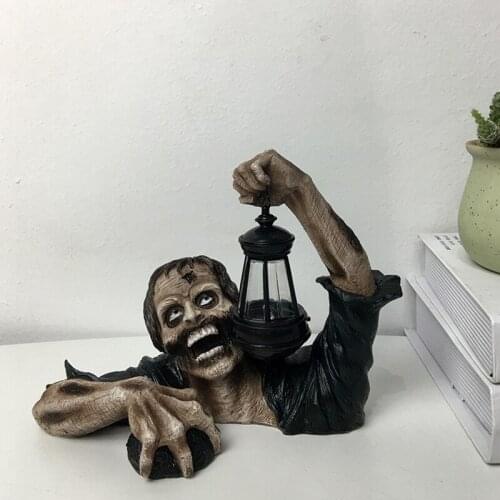 Newly Zombie Resin Statue Personalized Handmade Crafts Halloween Ornament for Home Garden Courtyard Decoration
