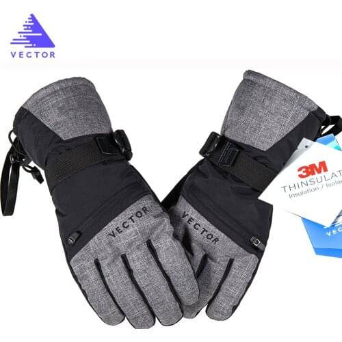 VECTOR Touch Screen Ski Gloves Men Women Warm Waterproof Skiing Snowboard Gloves Snowmobile Outdoor Winter Sports Snow Gloves
