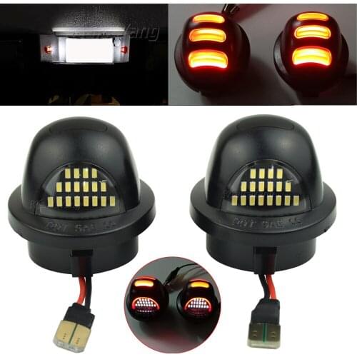 For Ford F150 F250 F350 1999-2016 2Pcs 18LED License Plate Tag Light Car Rear License Plate Light