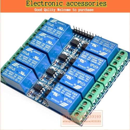 5V 10A 8 channel relay module 8-channel relay control board with optocoupler. Relay Output 8 way relay module for arduino