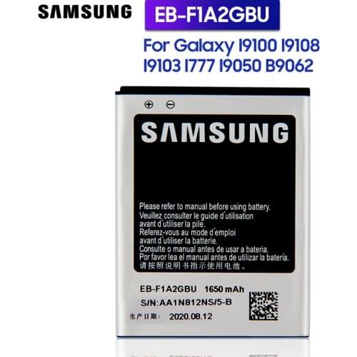 Samsung Original Replacement Battery EB-F1A2GBU For Samsung I777 I9050 I9100 I9103 B9062 I9108 Authentic Phone Battery 1650mAh