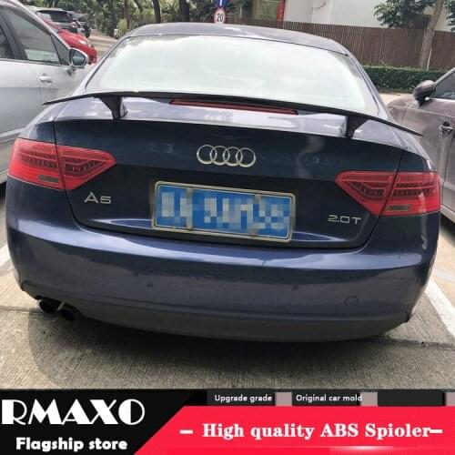 For Audi A5 A7 Spoiler 2014-2018 Audi A5 A7 TF High Quality Spoiler ABS Material Car Rear Wing Primer Color Rear Spoiler
