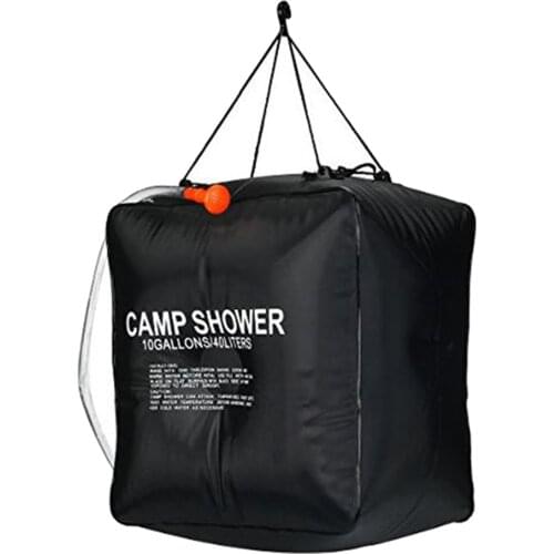 Solar Shower Bag 40L 10 gallons Solar Heating Camping Outdoor Shower Bag Hot Water 45°C Hiking Climbing Picnic Beach