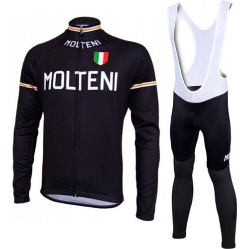 Molteni cycling jersey long sleeve sportwear Autumn Mtb Long Sleeves Cycling jersey Clothing clothes bib pants set kit gel pad