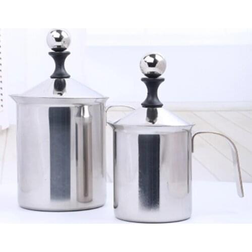 400ML Manual Milk Frother Stainless Steel cappuccino Milk Creamer Milk Foam Mesh Coffee Foamer Creamer Kitchen Applicance