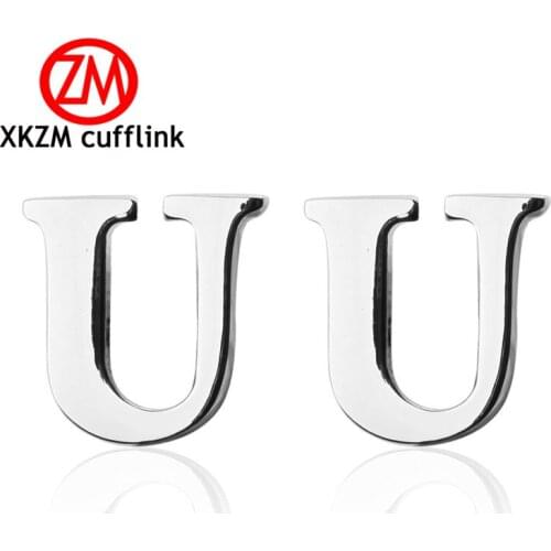 New Style Letter U Cufflinks for Mens Wedding Cufflinks Simple Shirt Cufflinks Male French high Cuff Links Suits Accessories