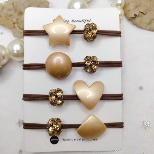 Woman Big Ball Hair Ties Fashion Korean Style Hairband Scrunchies Girls Ponytail Holders Rubber Band Hair Accessories