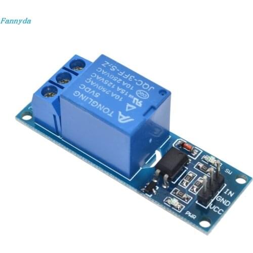 Fannyda 1 Channel 5V relay module with optical coupling isolation relay MCU expansion board high level trigger