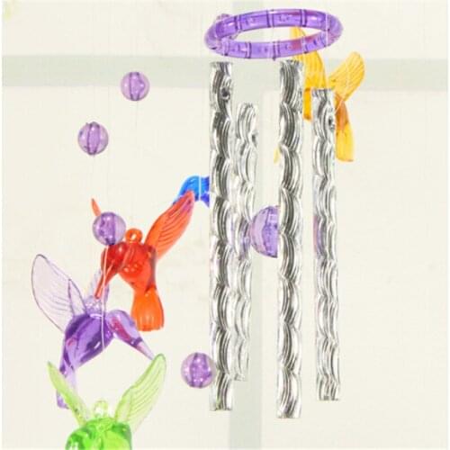 1PC Multicolor Lucky Humming Bird Wind Bells Chimes Hanging Gifts Home Decor Outdoor Garden Window Hanging Decoration