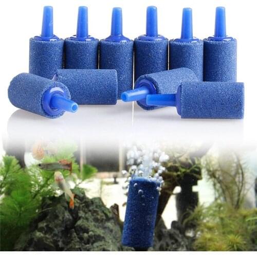 10pcs Cylinder Aquarium Bubble Air Stone Fish Tank Aeration Aerator Diffuser
