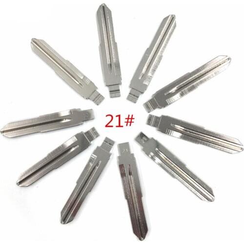 10pcs/lot Type 21# Metal Blank Uncut Flip KEYDIY/VVDI/JMD Remote Key Blade