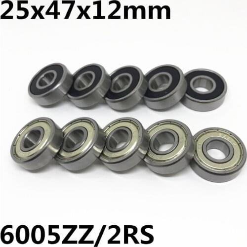10pcs High quality 6005ZZ 6005-2RS ball bearing 25x47x12mm deep groove ball bearing 6005RS 6005Z