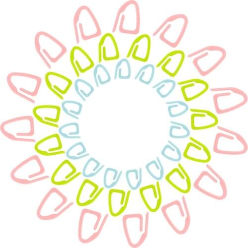 15Set Colorful Plastic Knitting Stitch Markers Counter Clips Pins Holder